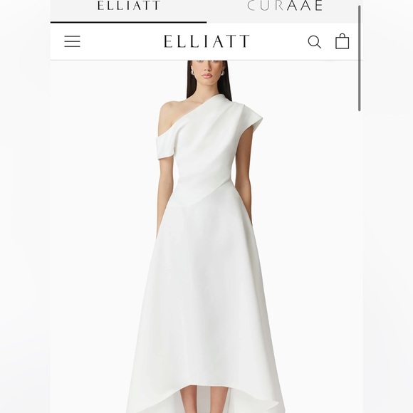 Elliatt Ivory One-Shoulder Dress - Picture 1 of 4